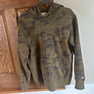 Todd Snyder x Champion Hoodie Mens Large Green Camo Fatigue USA Pullover - Size